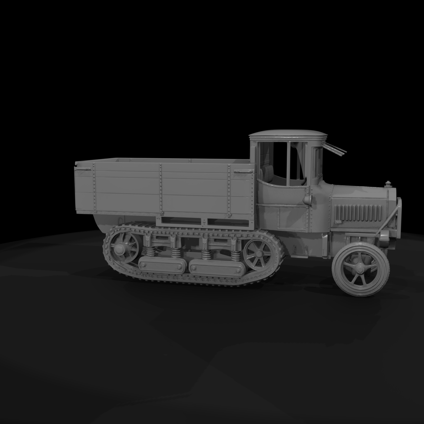 Vintage Half-Track Cargo Truck
