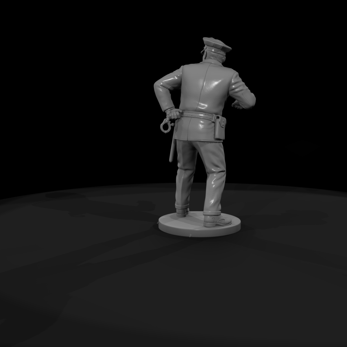 1950s City Police Officer Standing