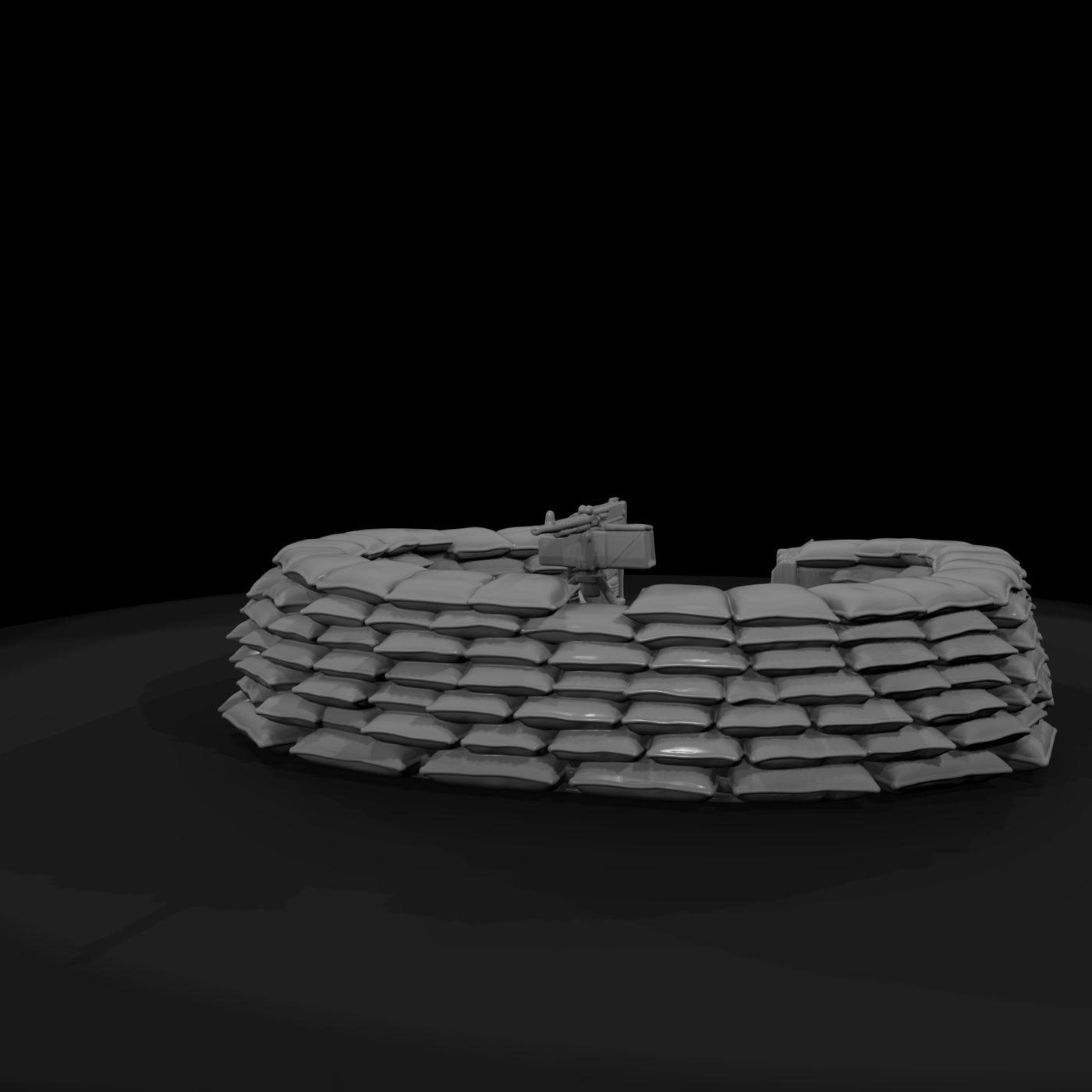 Mil 215 1980S Cold War Sandbag Gun Position
