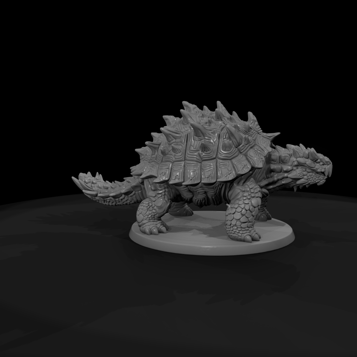 Stylized Fantasy Spiked Armored Giant Turtle Minia