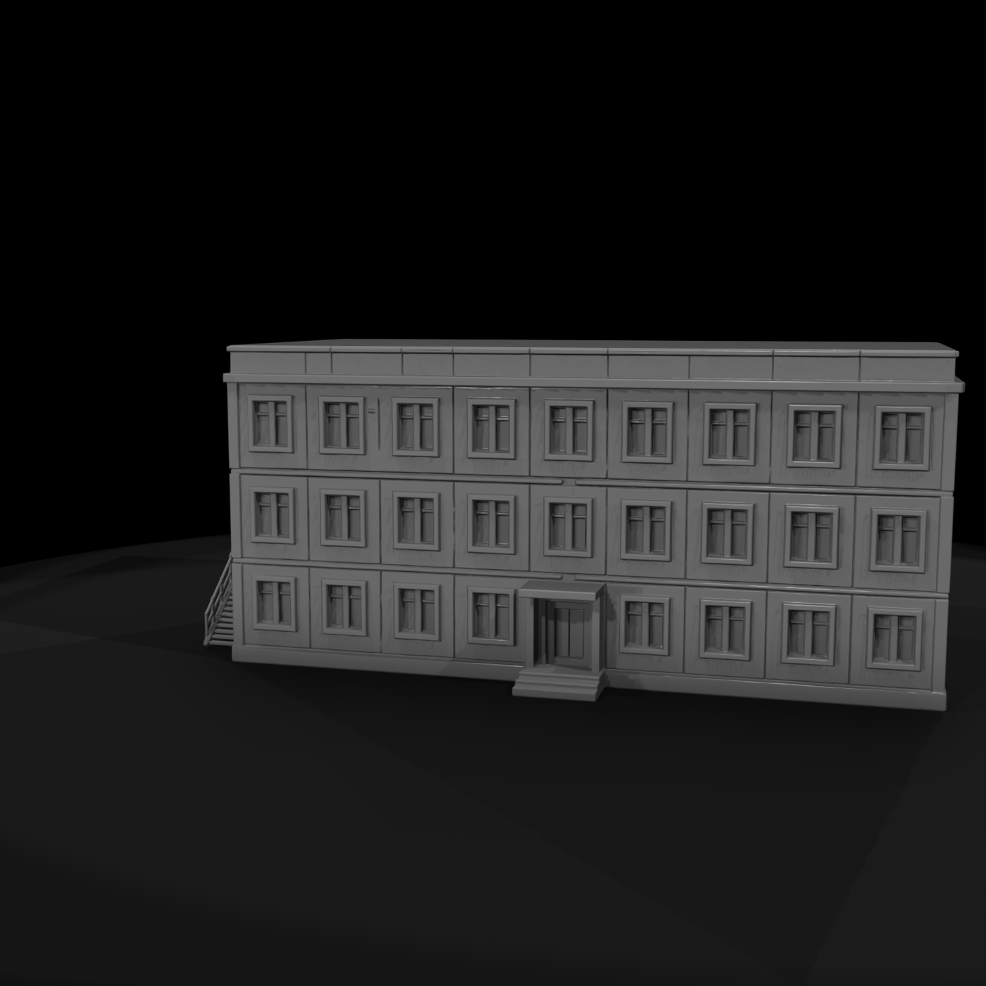 Mil 207 1980S Cold War Concrete Barracks Block