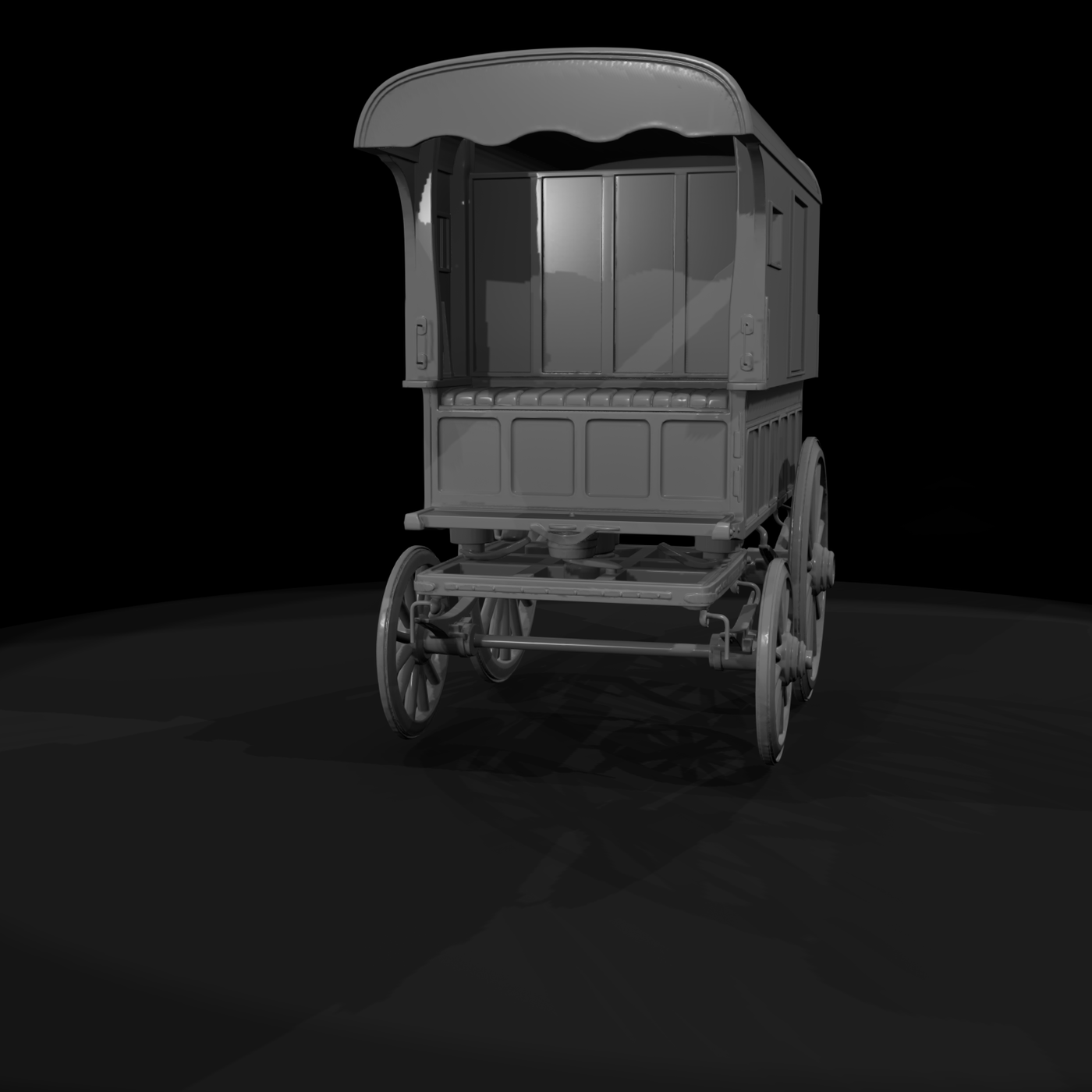 Covered Horse Wagon — Model Railroad
