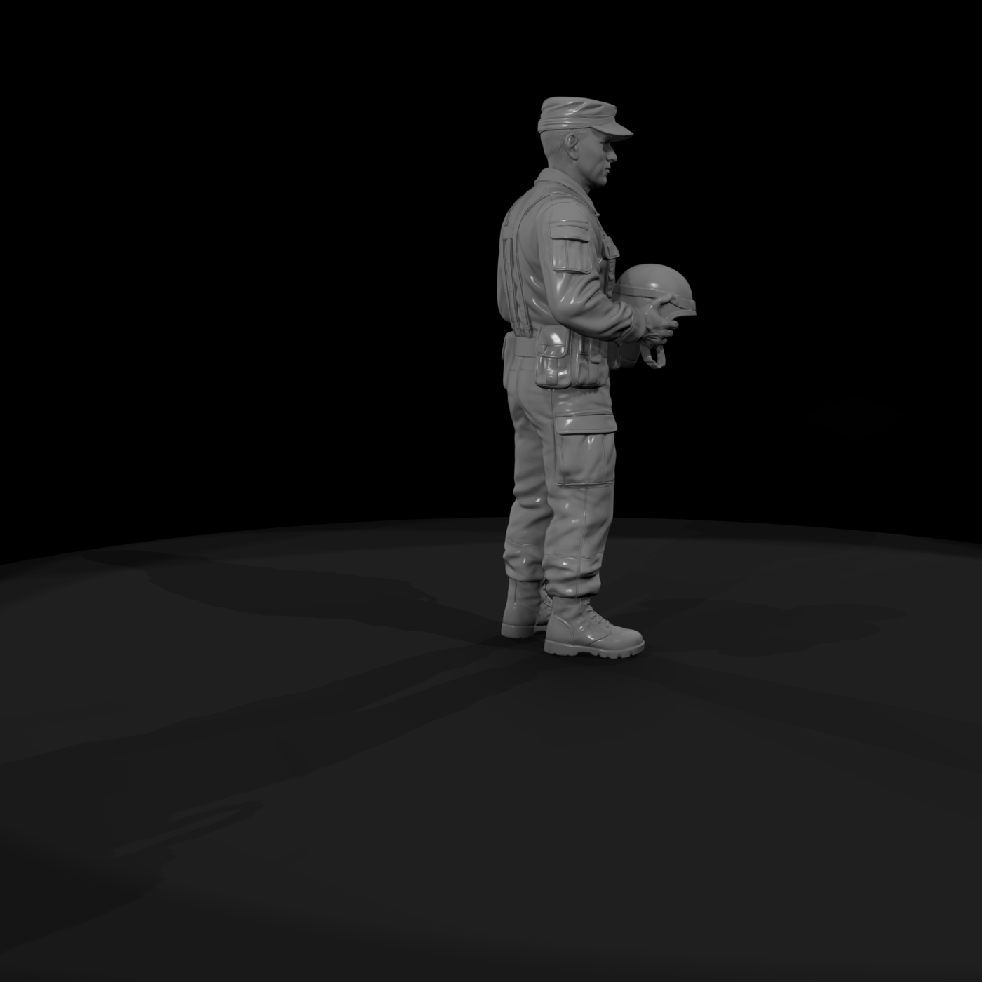 Mod Army 096 Modern U S Army Resting Soldier Figur