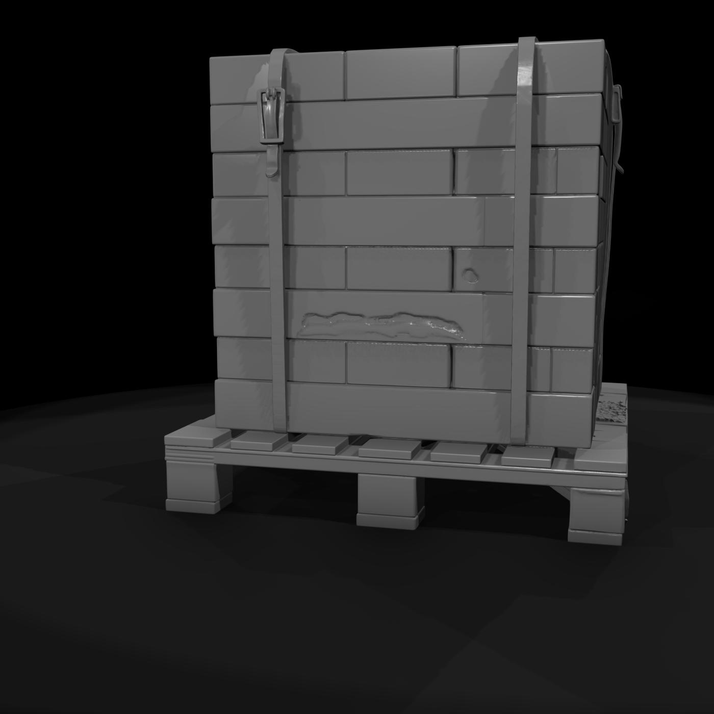 Strapped Brick Pallet