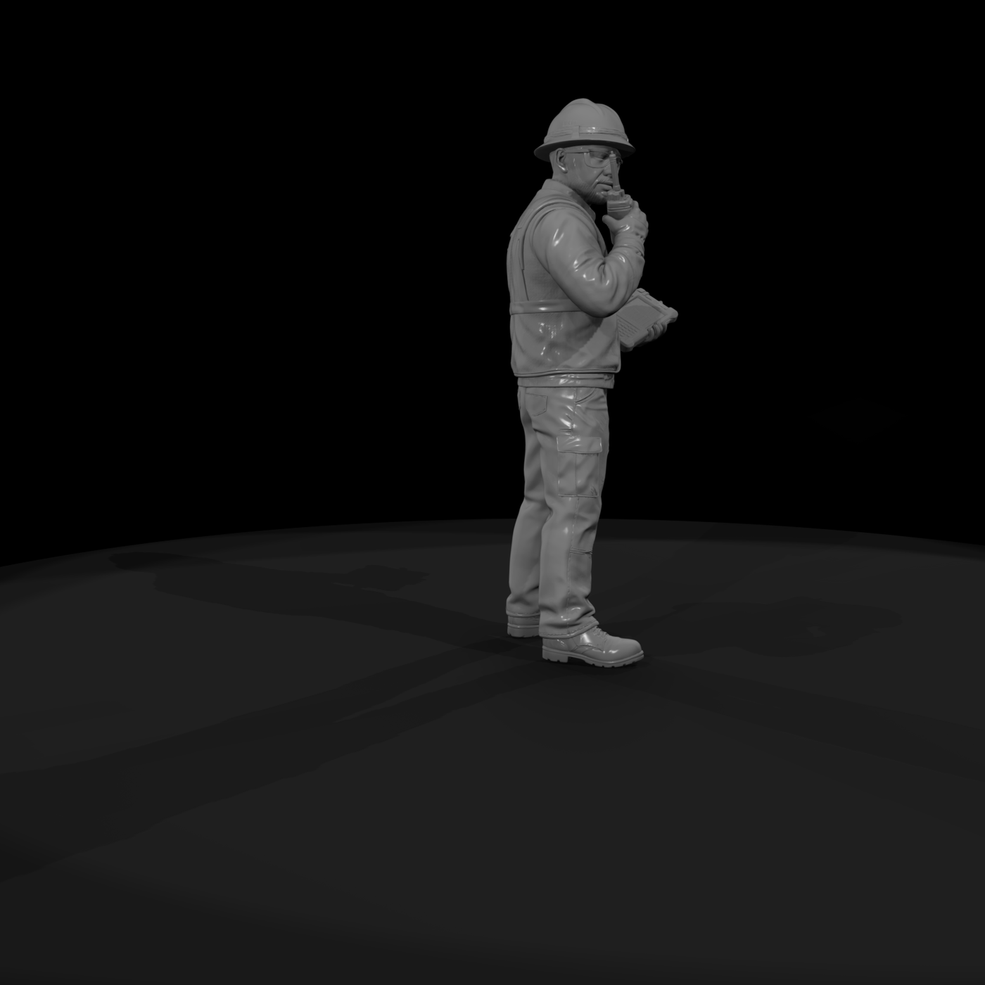 Track Foreman with Two-Way Radio