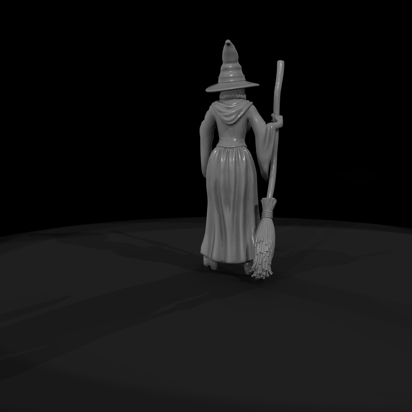 Halloween Witch with Broom