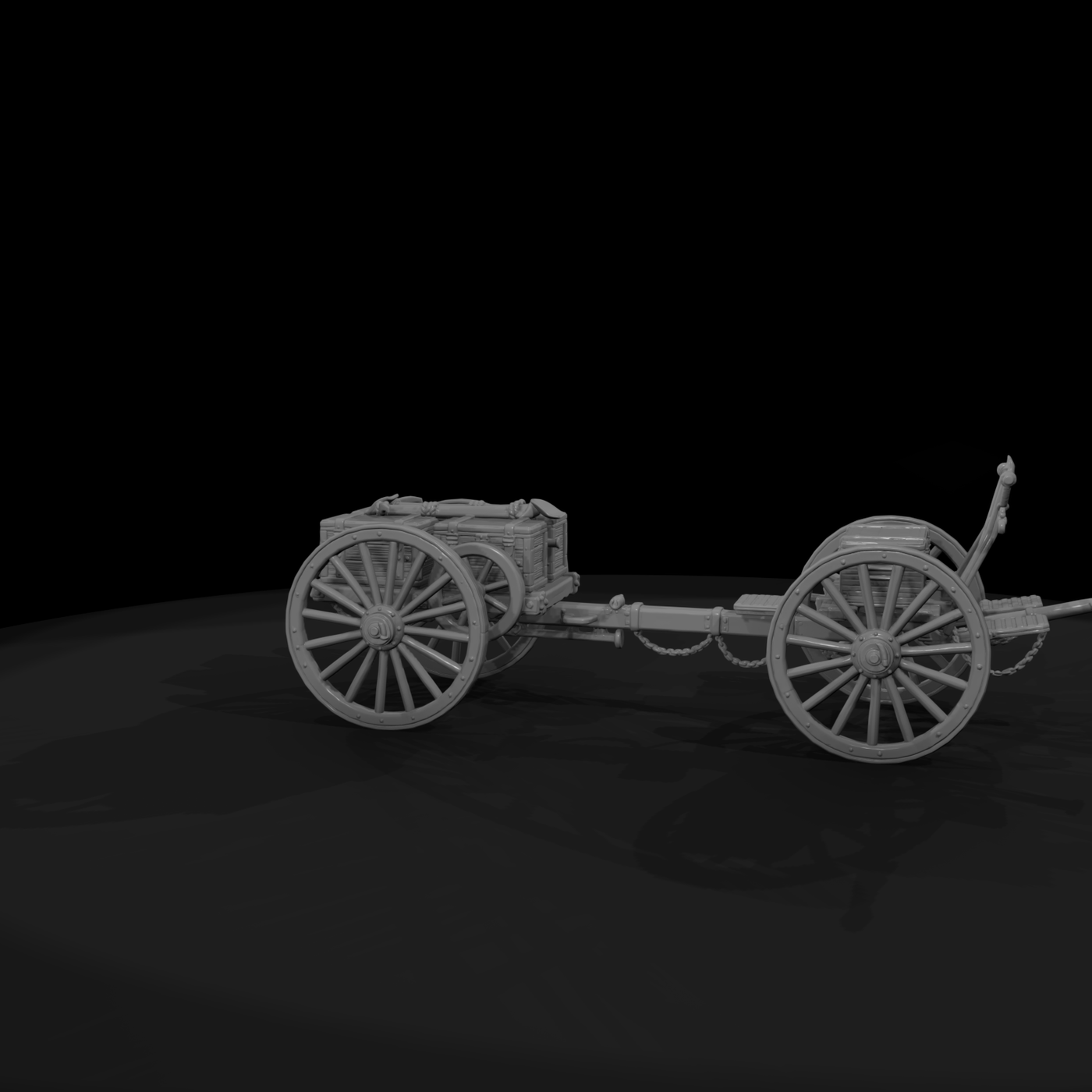 Mil 029 Civil War Limber Caisson