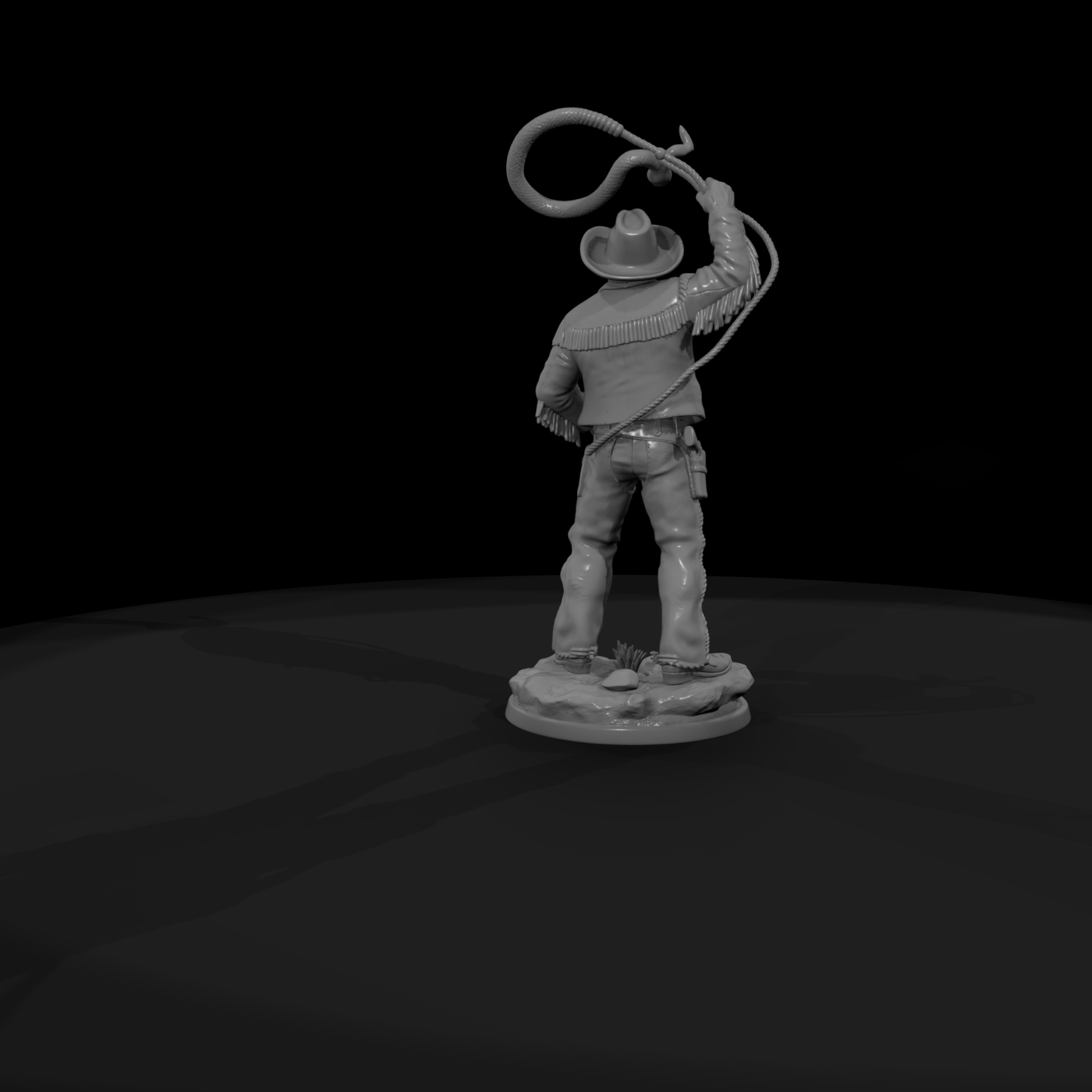 Old West Cowboy Swinging a Lasso