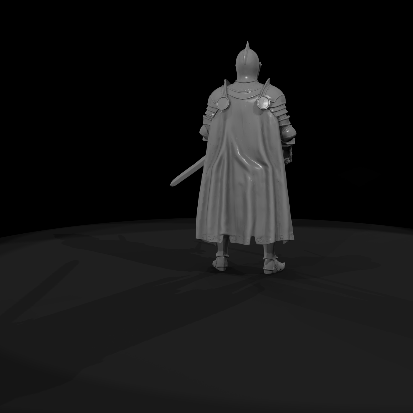 Medieval Knight in Full Plate Armor