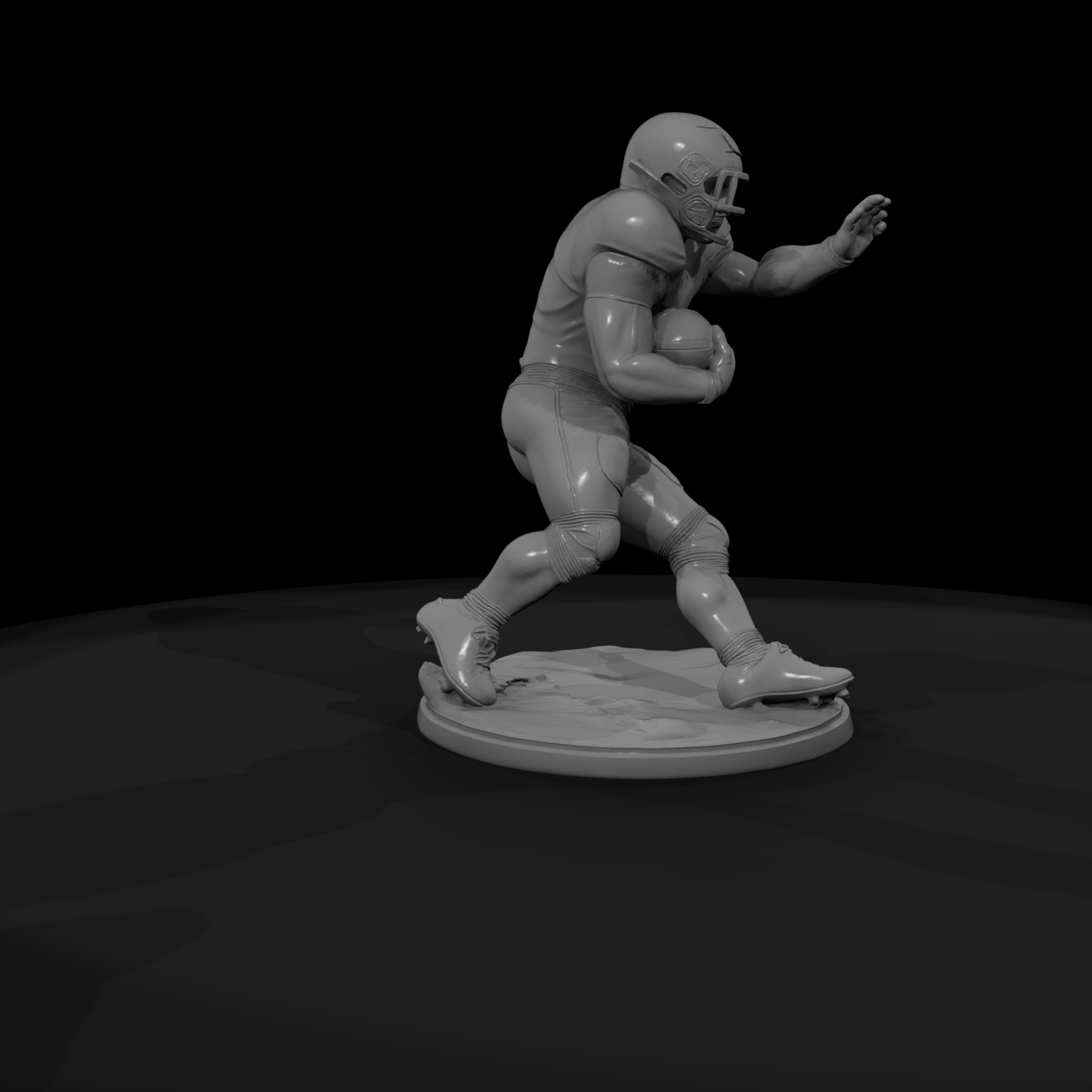 Low Poly American Football Player 3D Statue Fditku