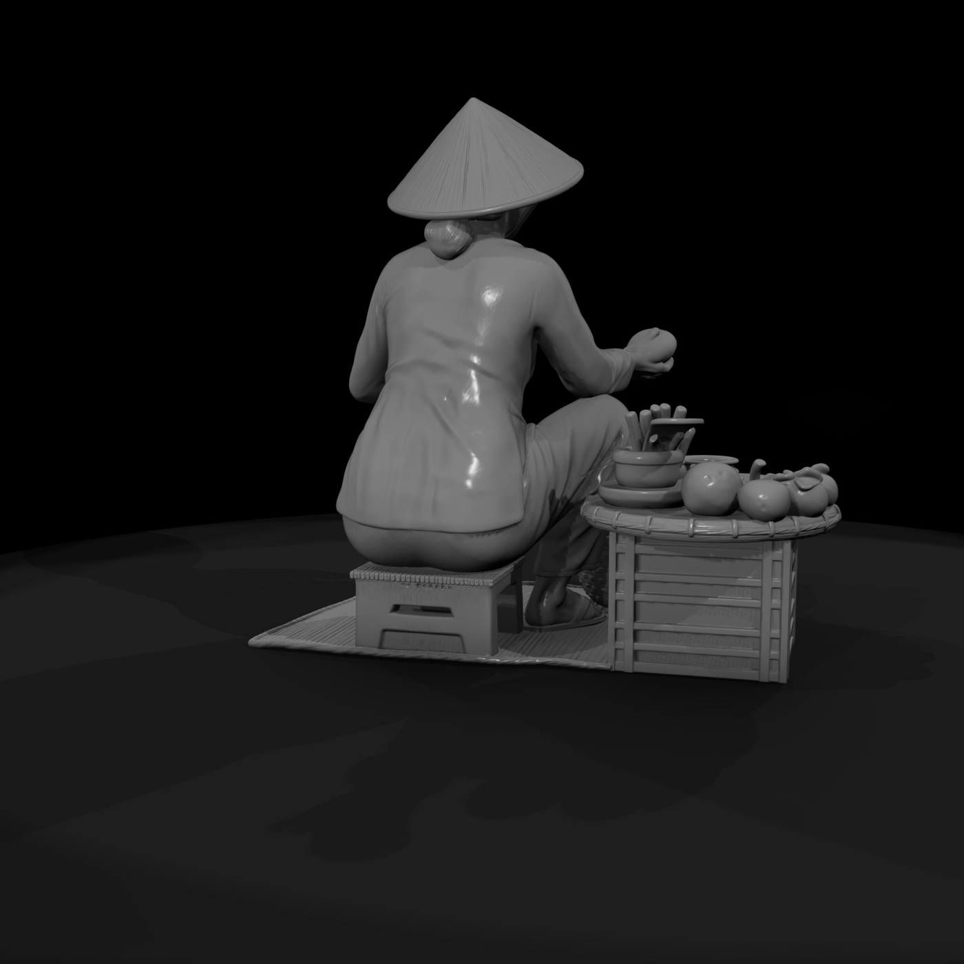 Vnh 087 Civilian Market Vendor