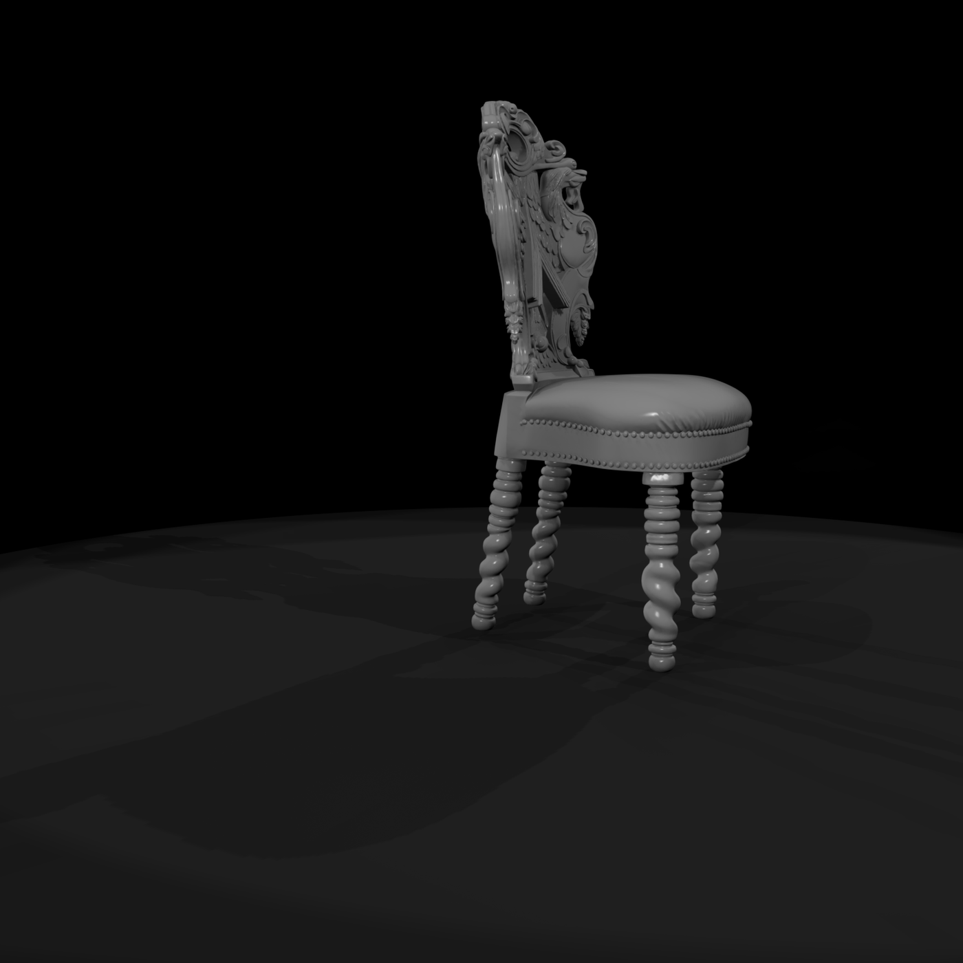 Baroque Gryphon Carved Dining Chair