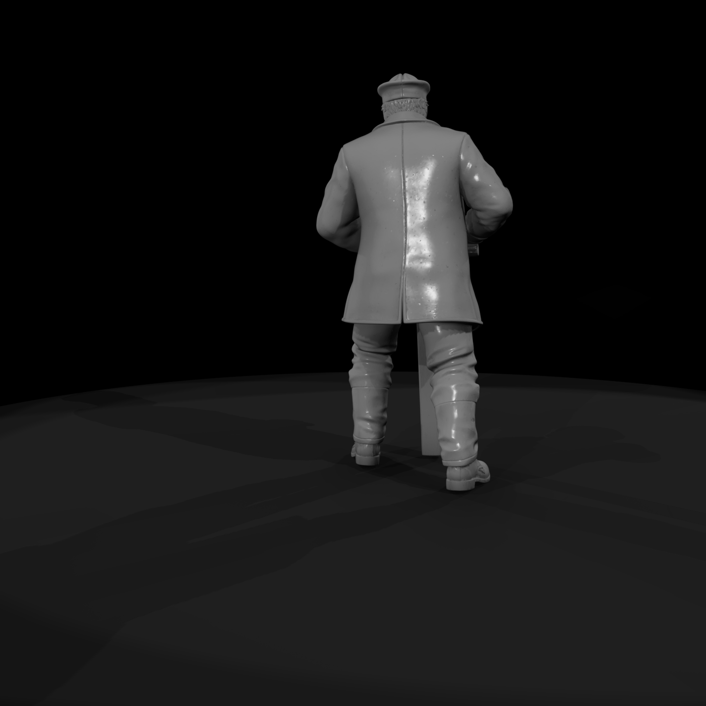 WWII Serviceman at the Control Lever