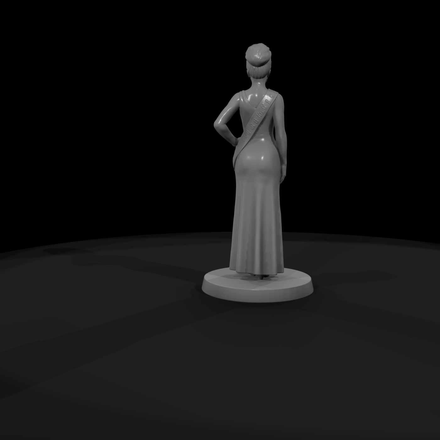 Pageant Contestant in Evening Gown