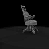 rococo_victorian_swivel_armchair_3d_model — thumbnail 7