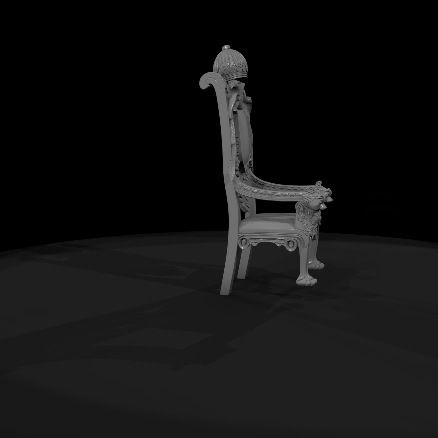 Ornate Heraldic Throne