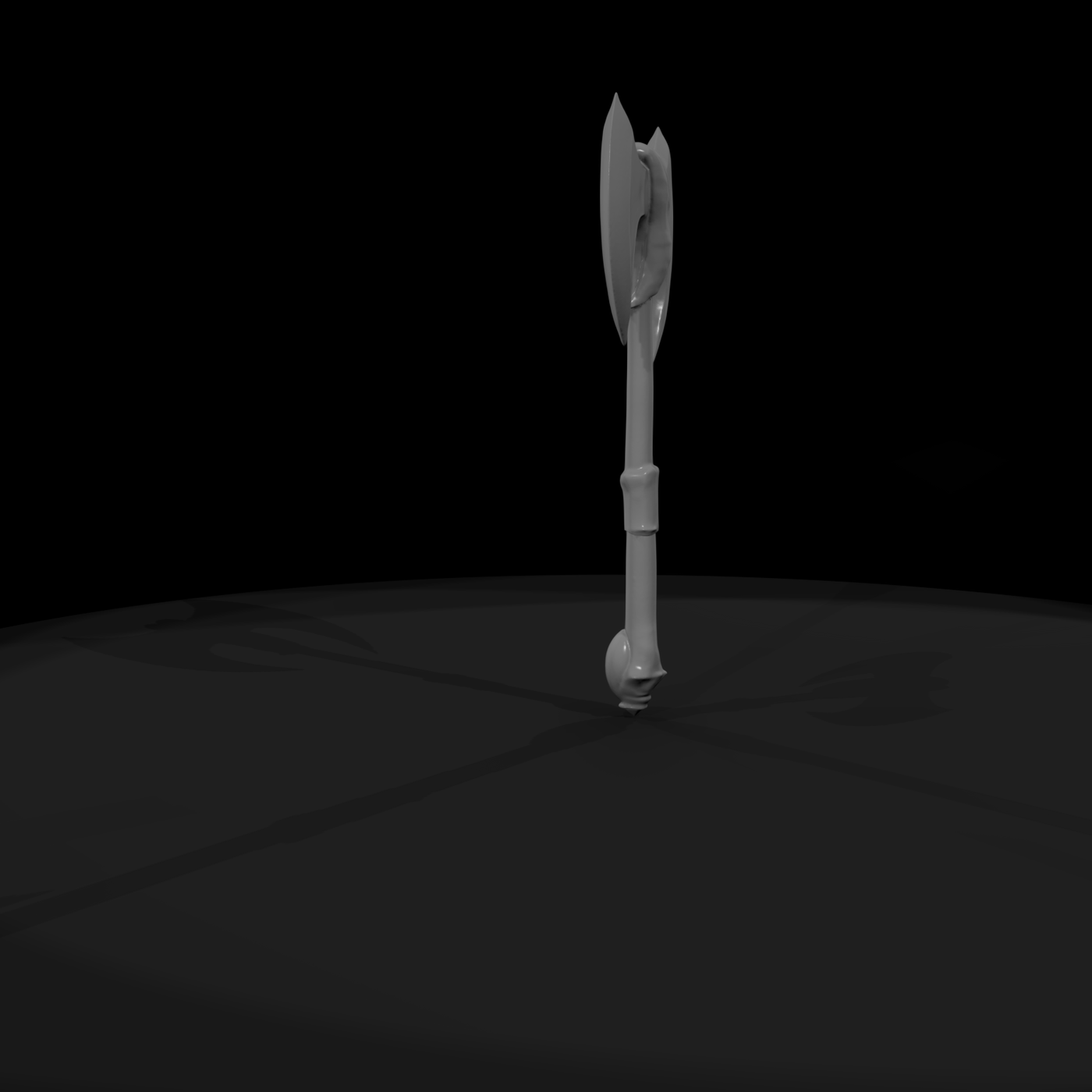 Stylized Fantasy Double-Bladed Battle Axe
