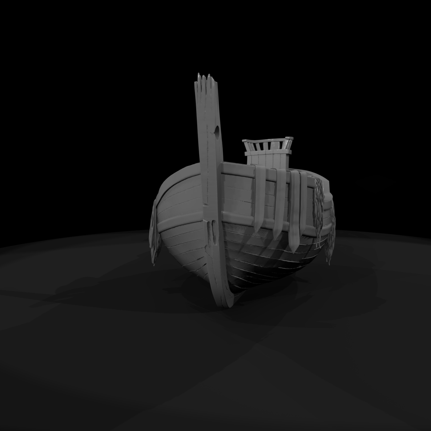 Stylized Wrecked Fishing Boat