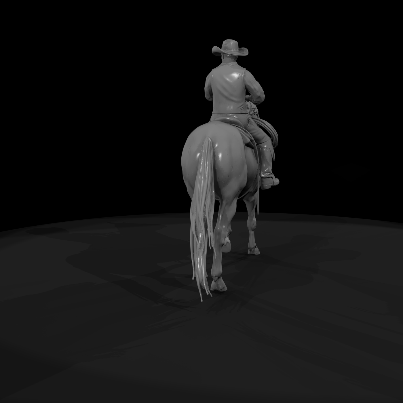 Cowboy on Horse — Mounted Western
