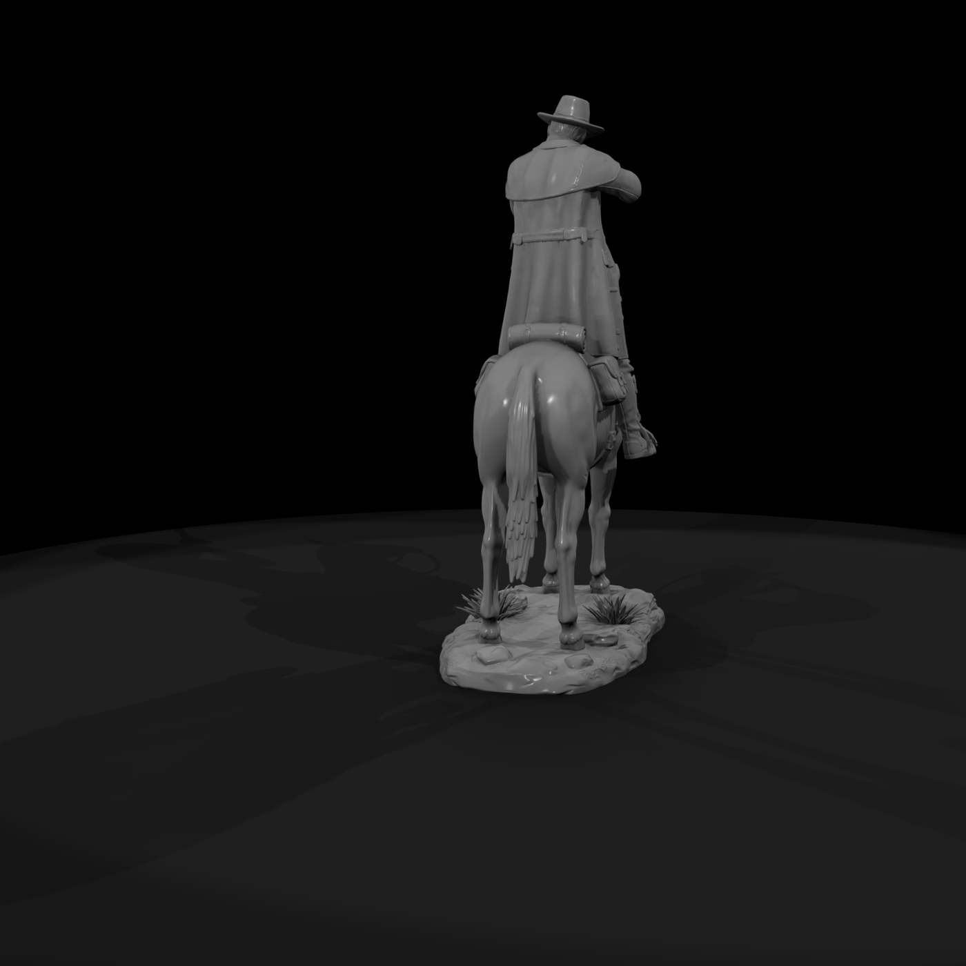 Old West Posse Rider on Horseback