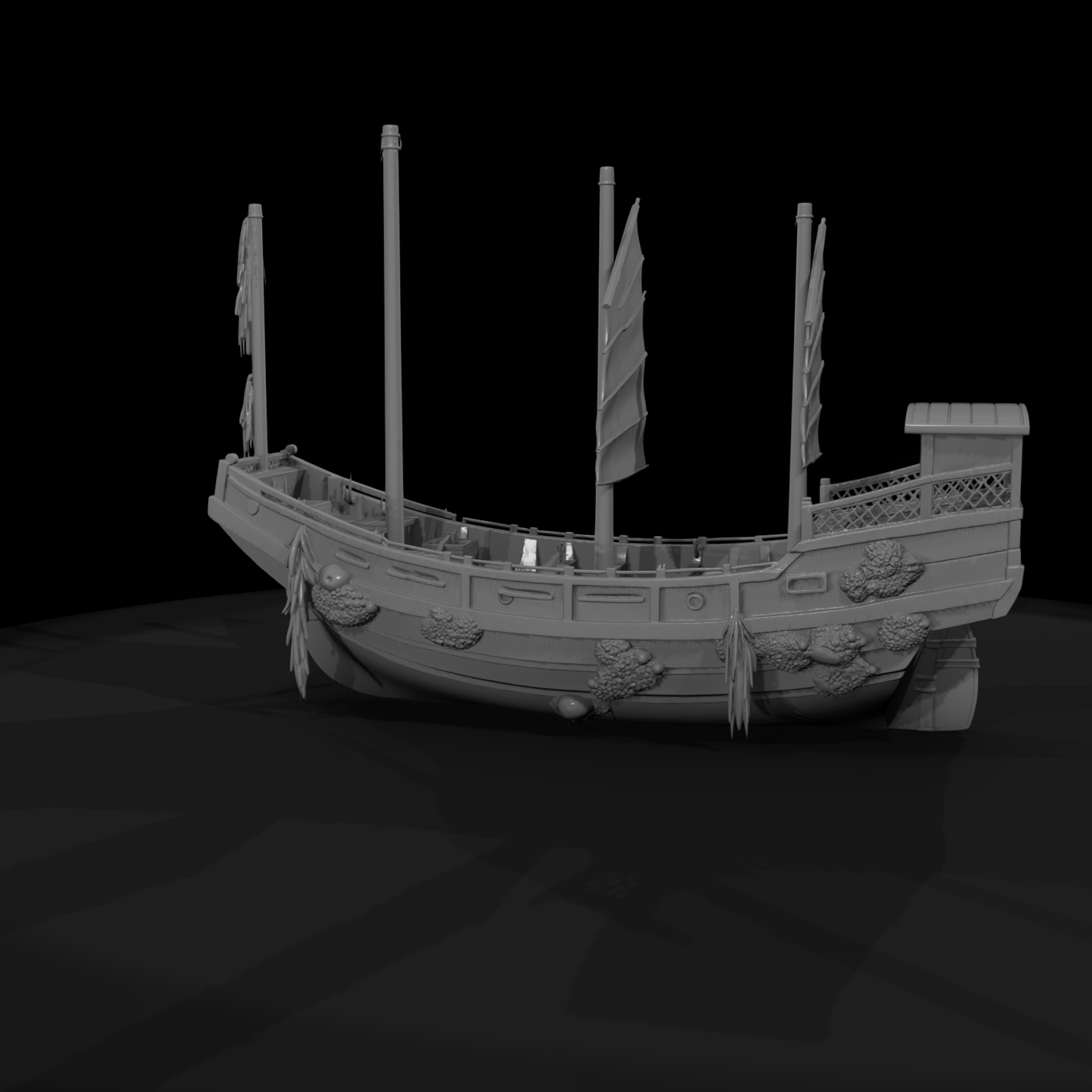 Traditional Chinese Junk Ship