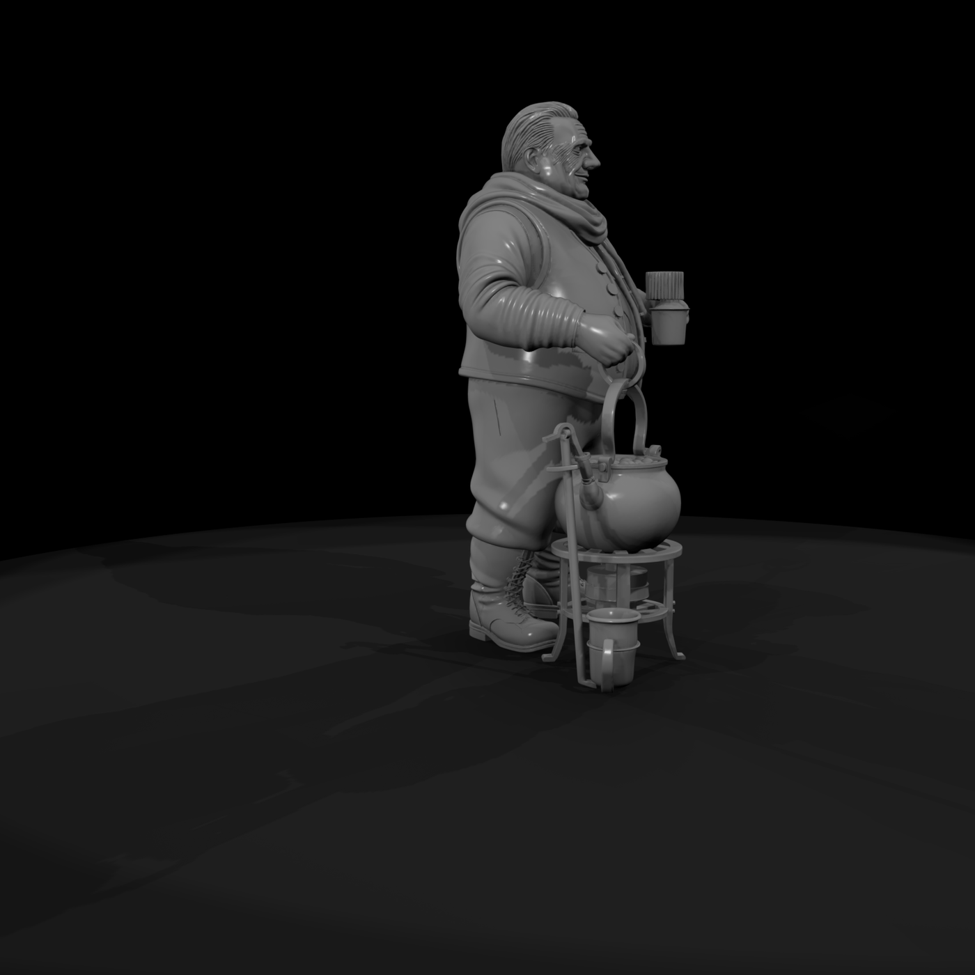 Stylized Camp Cook Villager