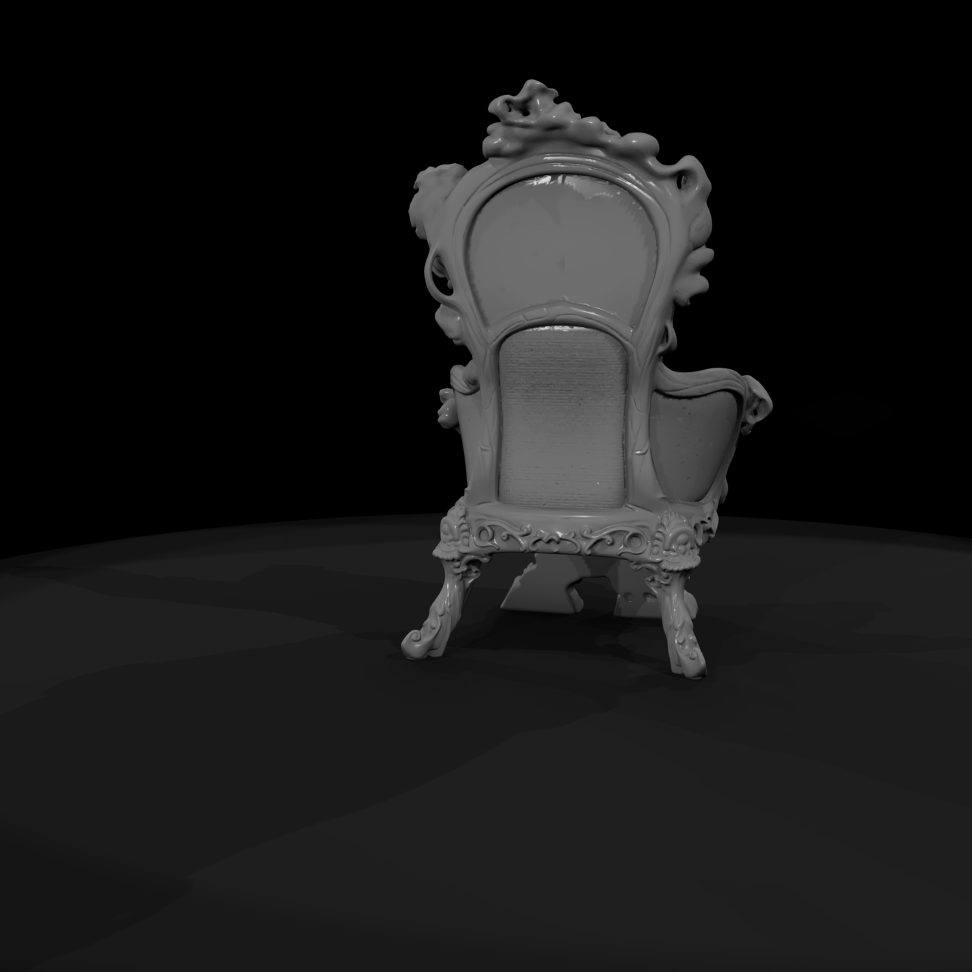 Ornate Baroque Throne Chair