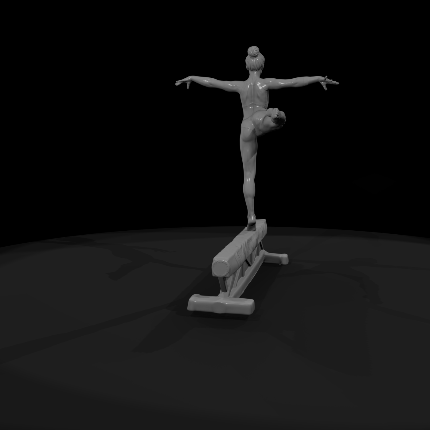 Gymnast on Balance Beam