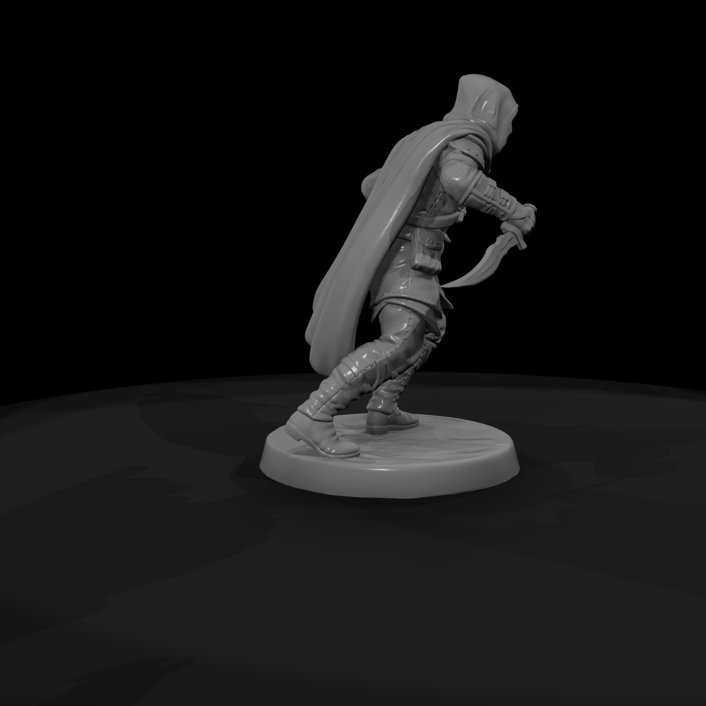 Hooded Assassin with Dagger