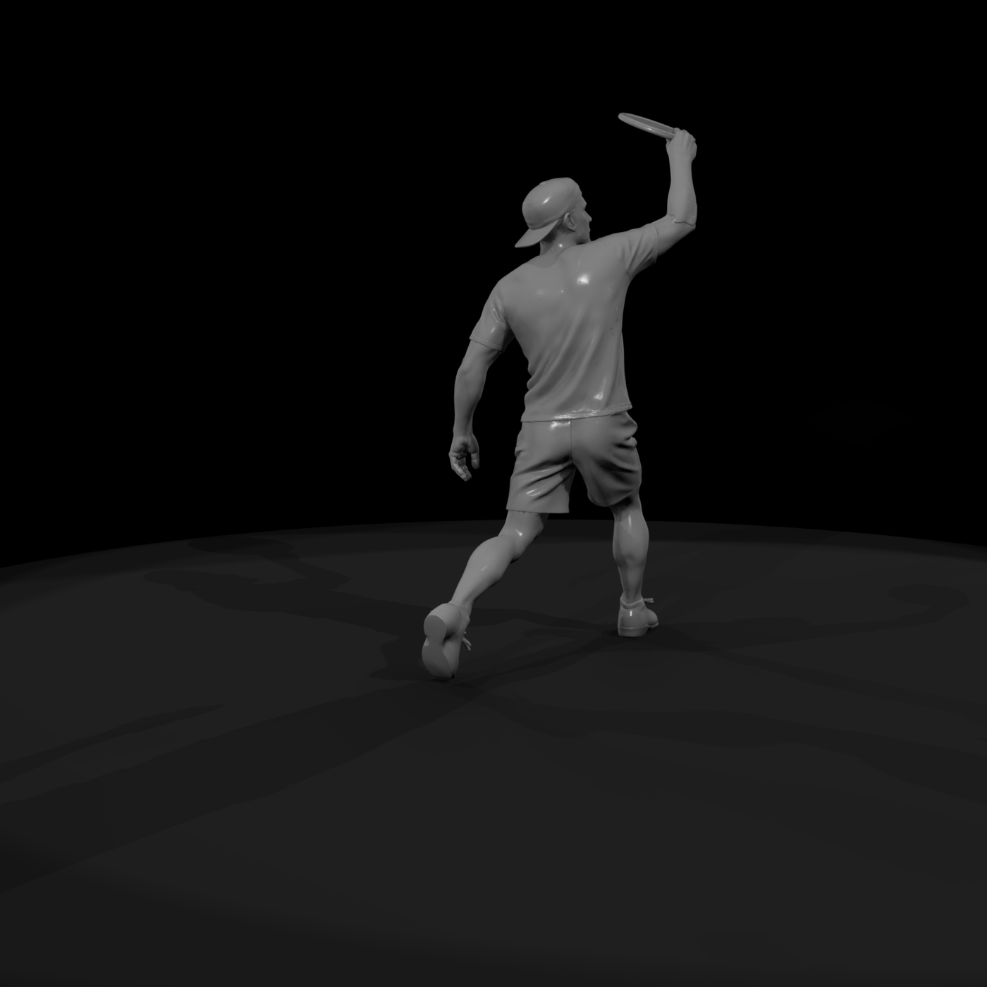 Disc Player Making a Throw