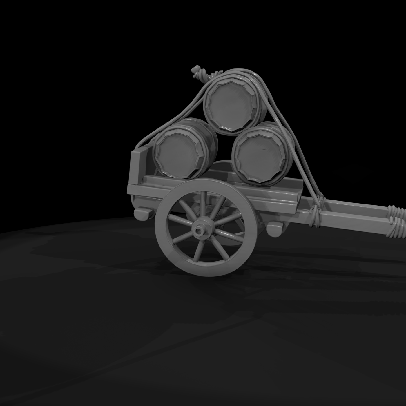 Medieval Barrel Cart