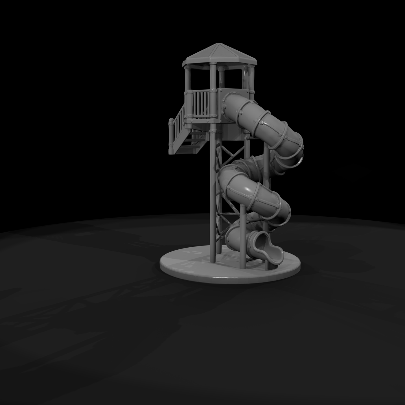 Playground Spiral Tube Slide Tower