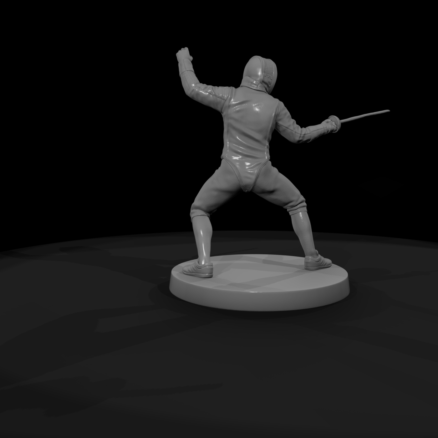 Fencer in En Garde Stance