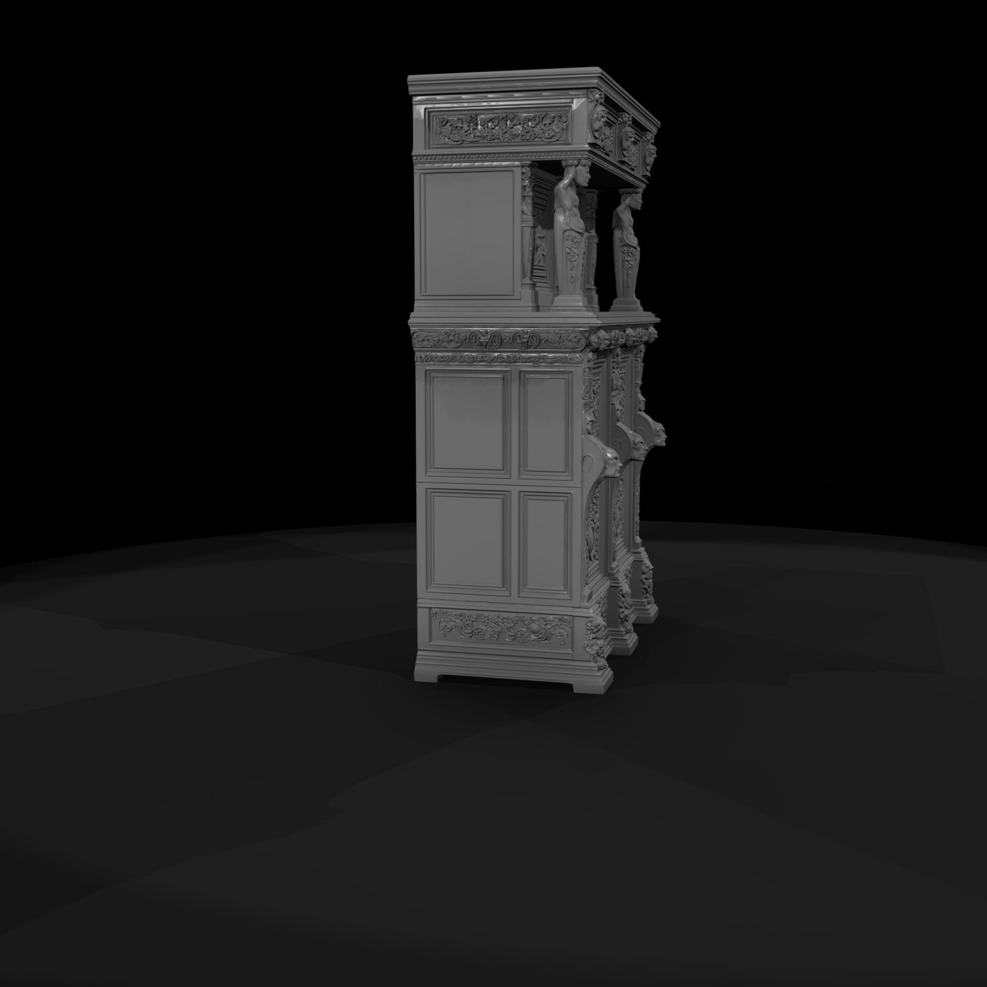 Ornate carved cabinet
