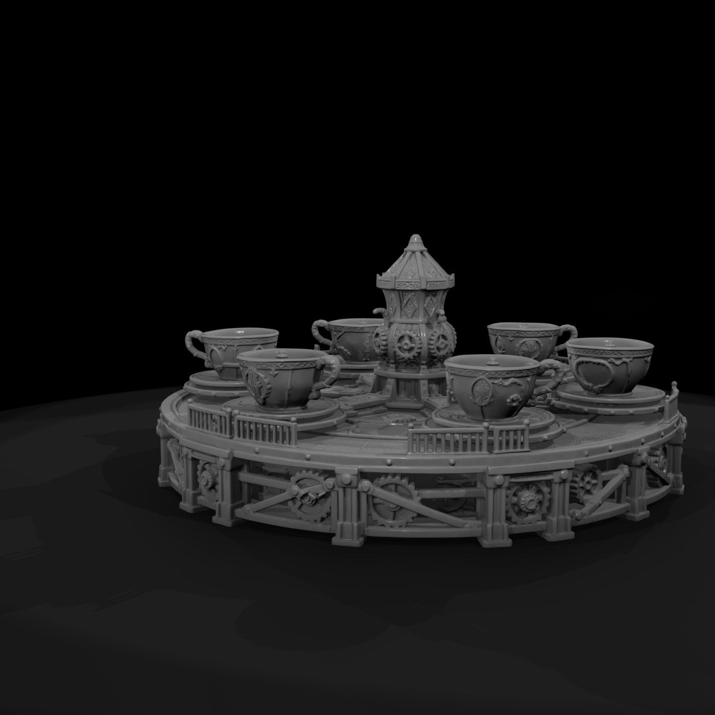 Spinning Teacup Fairground Ride