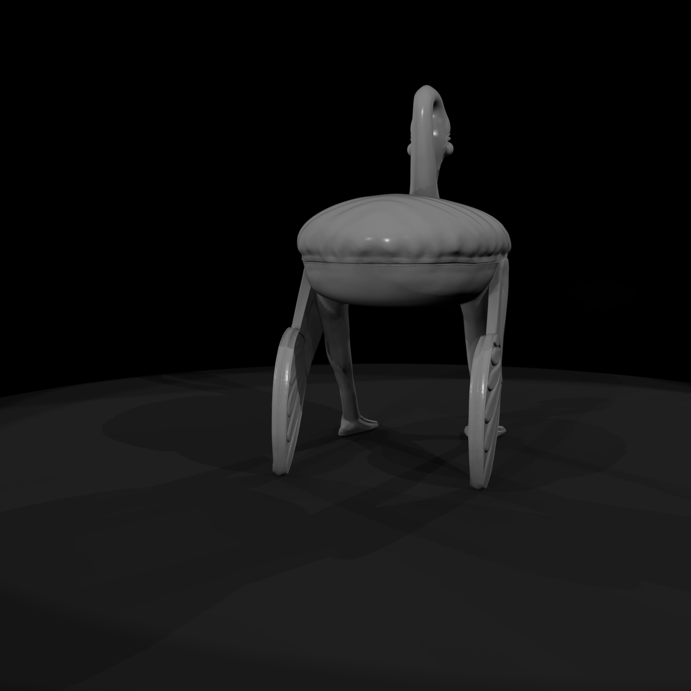 Stylized Flamingo Accent Chair