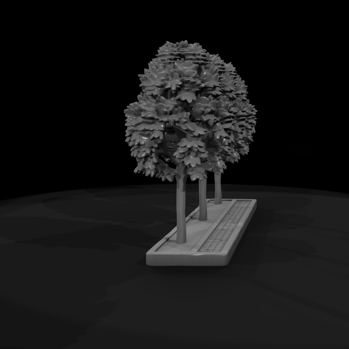 Stylized Street Tree Trio & Railroad Layouts