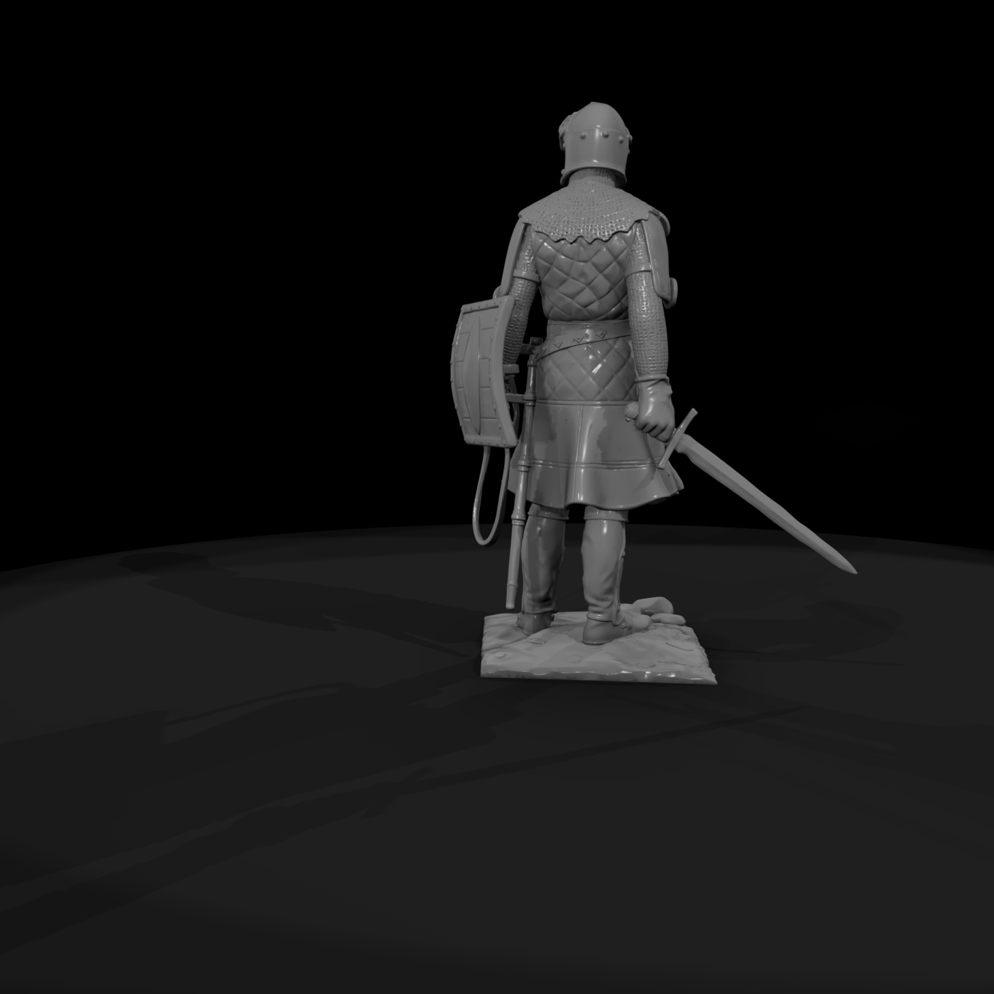 Medieval Knight in Full Plate Armor — 32mm