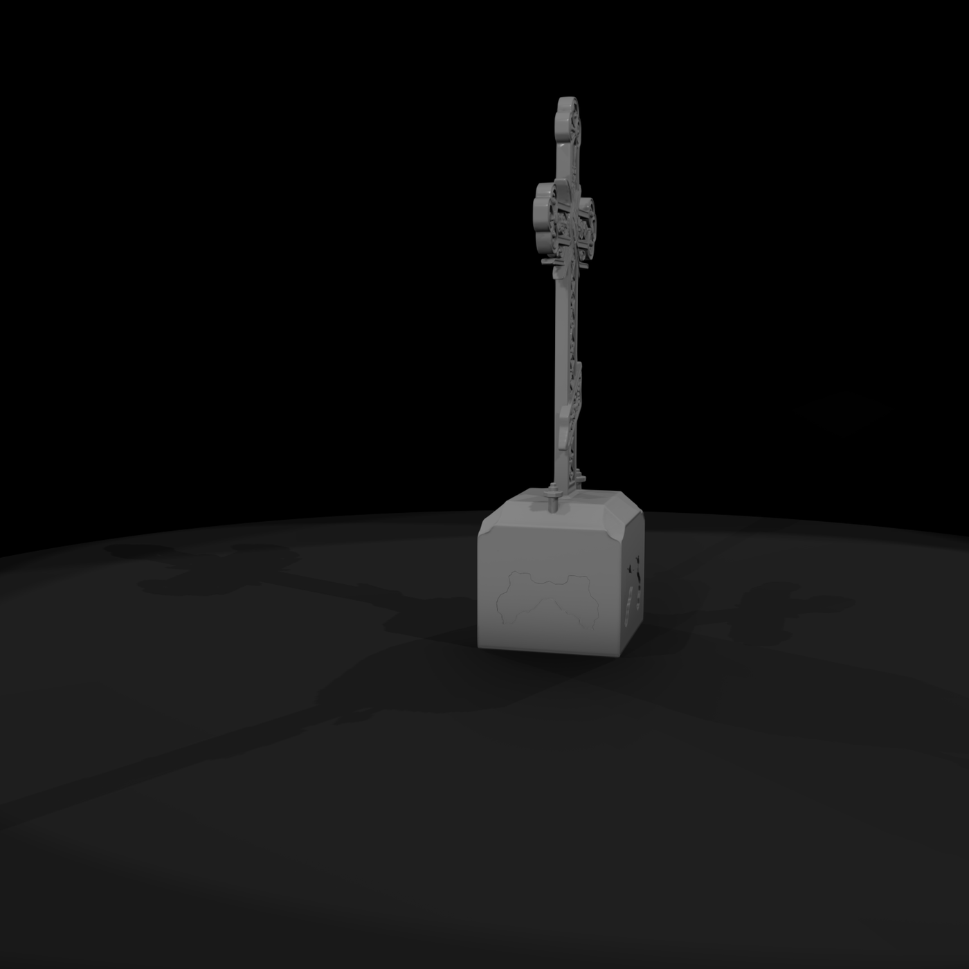 Ornate Gothic Grave Cross — Grave Marker