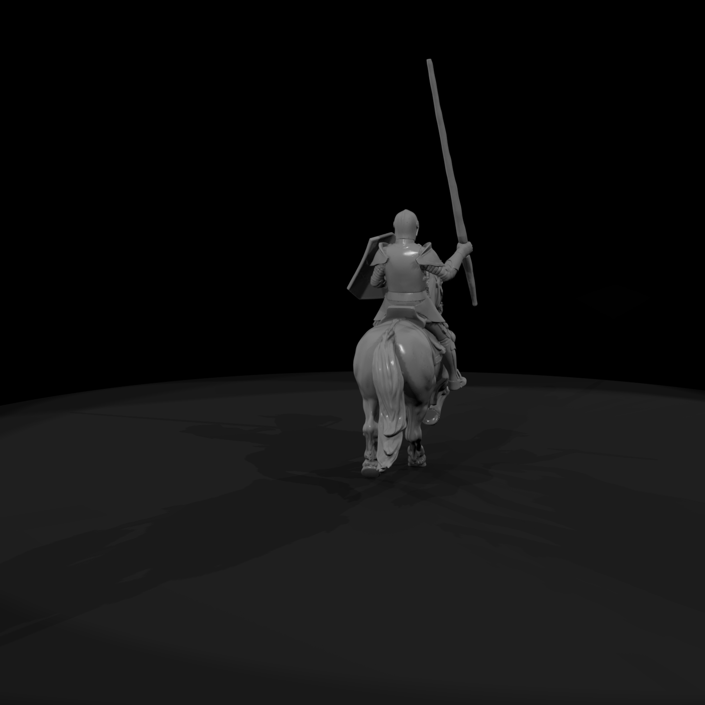 Mounted Medieval Knight with Lance