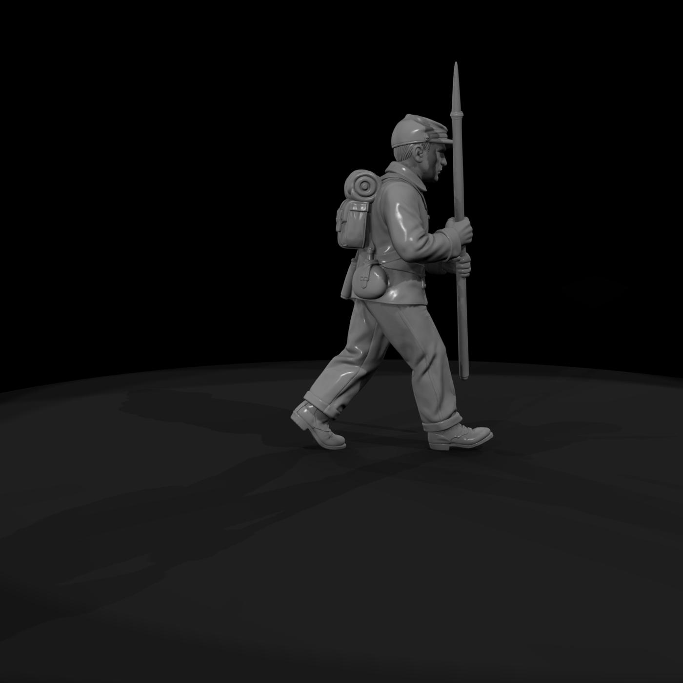 Union Civil War Infantryman Marching