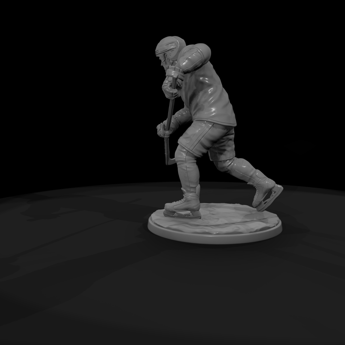 Ice Hockey Player Winding for a Slapshot