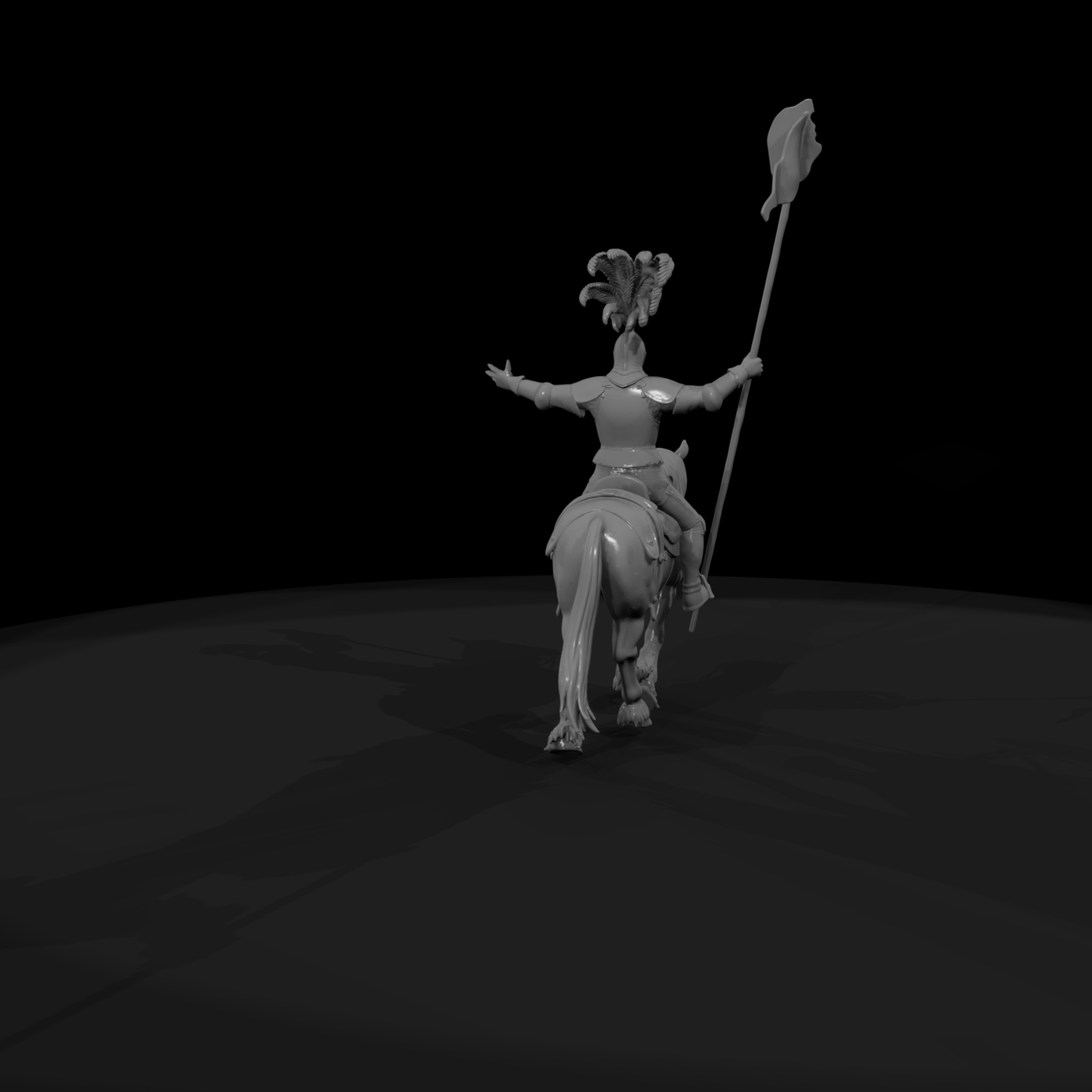 Mounted Knight in Full Plate Armor