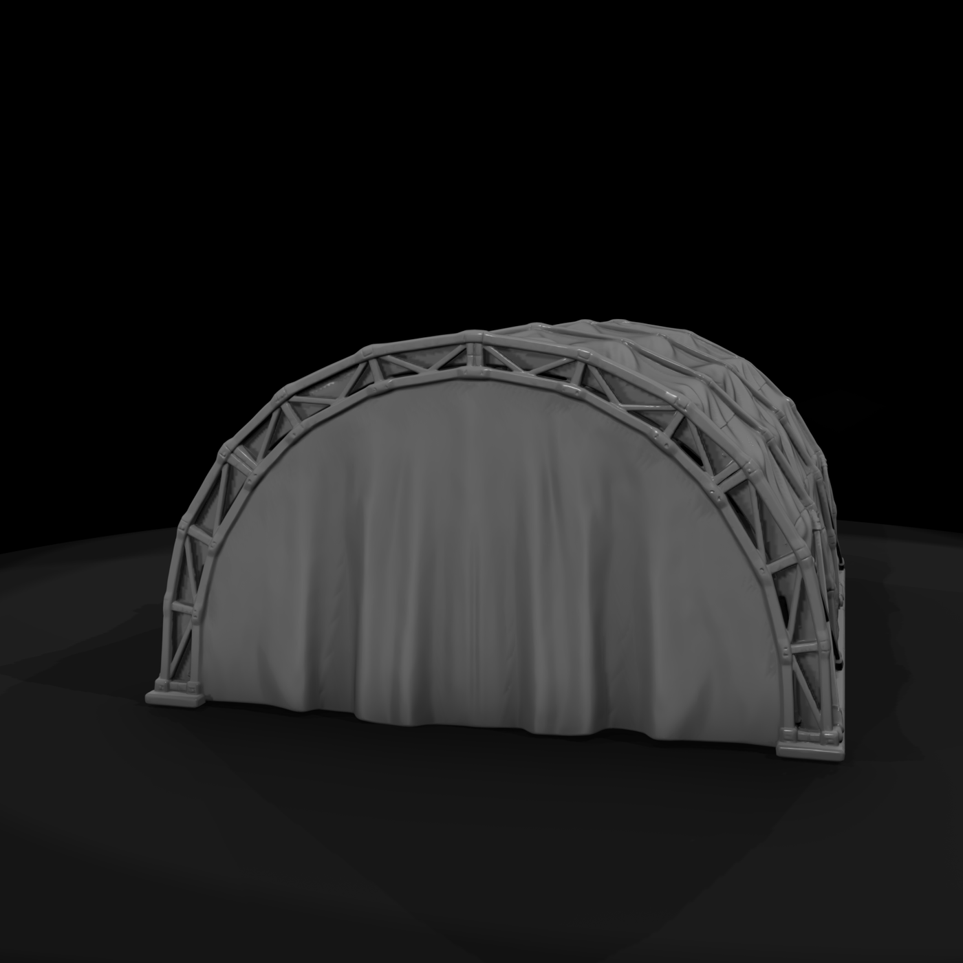 Mil 244 Modern Desert Clamshell Tent Hangar