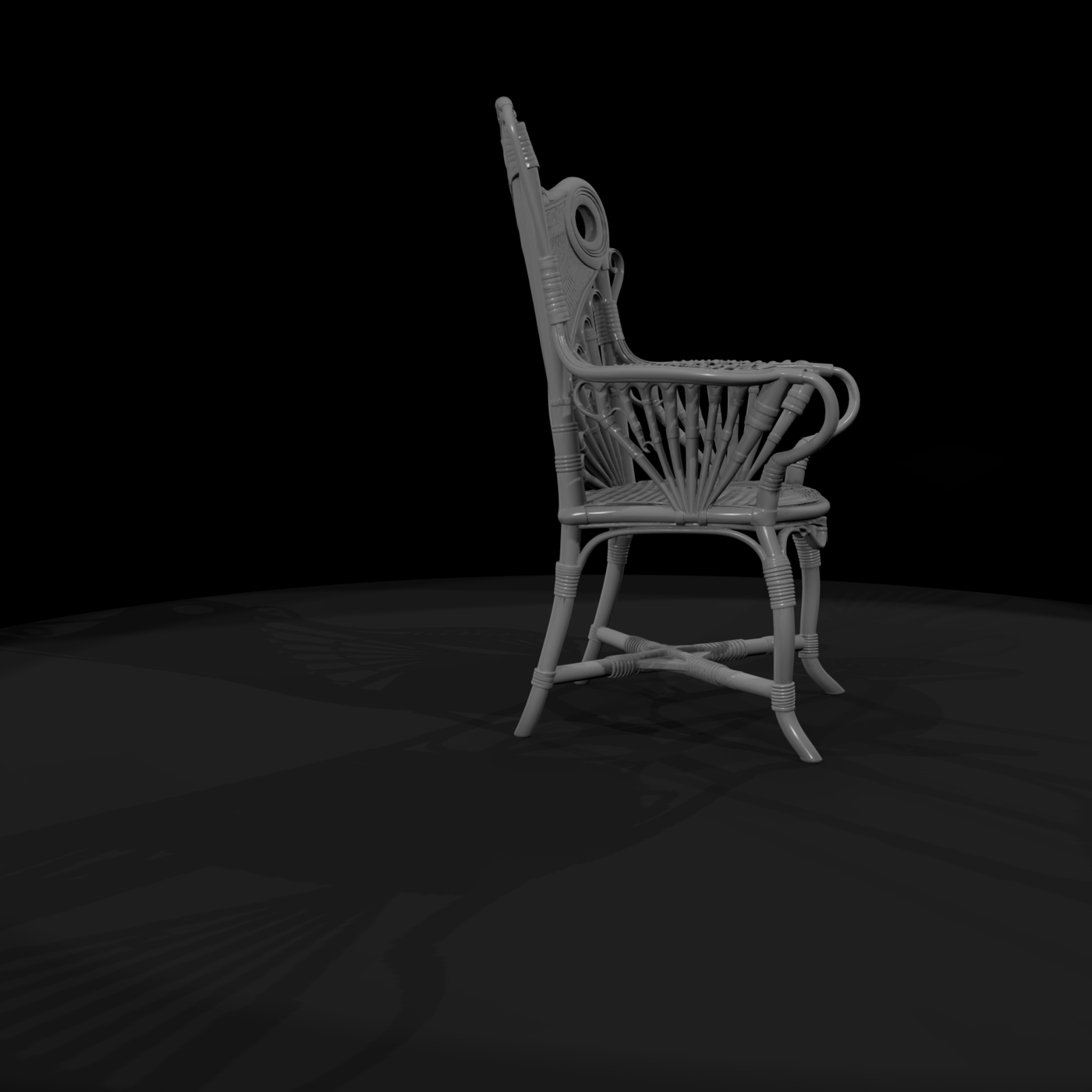 Vintage Bohemian Rattan Wicker Armchair — Chair
