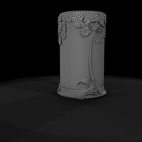 art_nouveau_embossed_cylinder_vase_m00auyto — thumbnail 7
