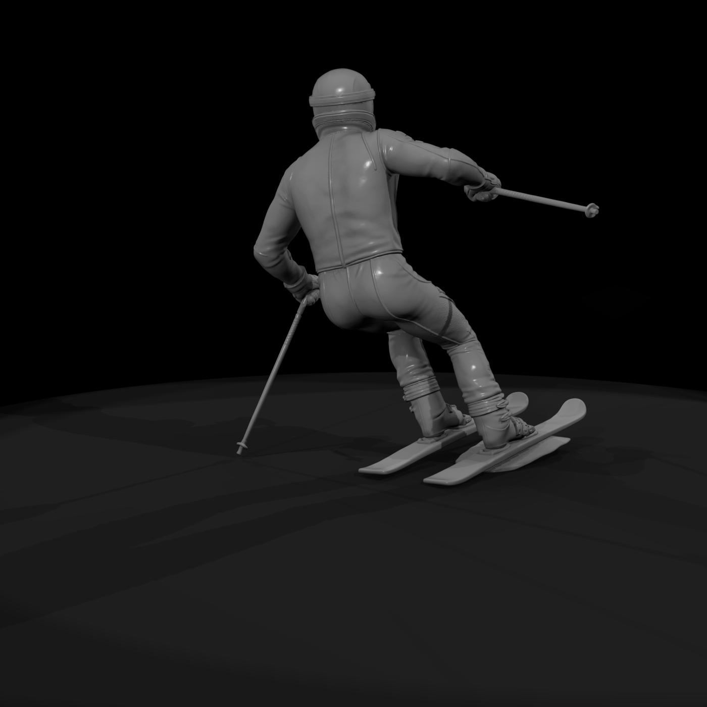 Downhill Slalom Ski Racer