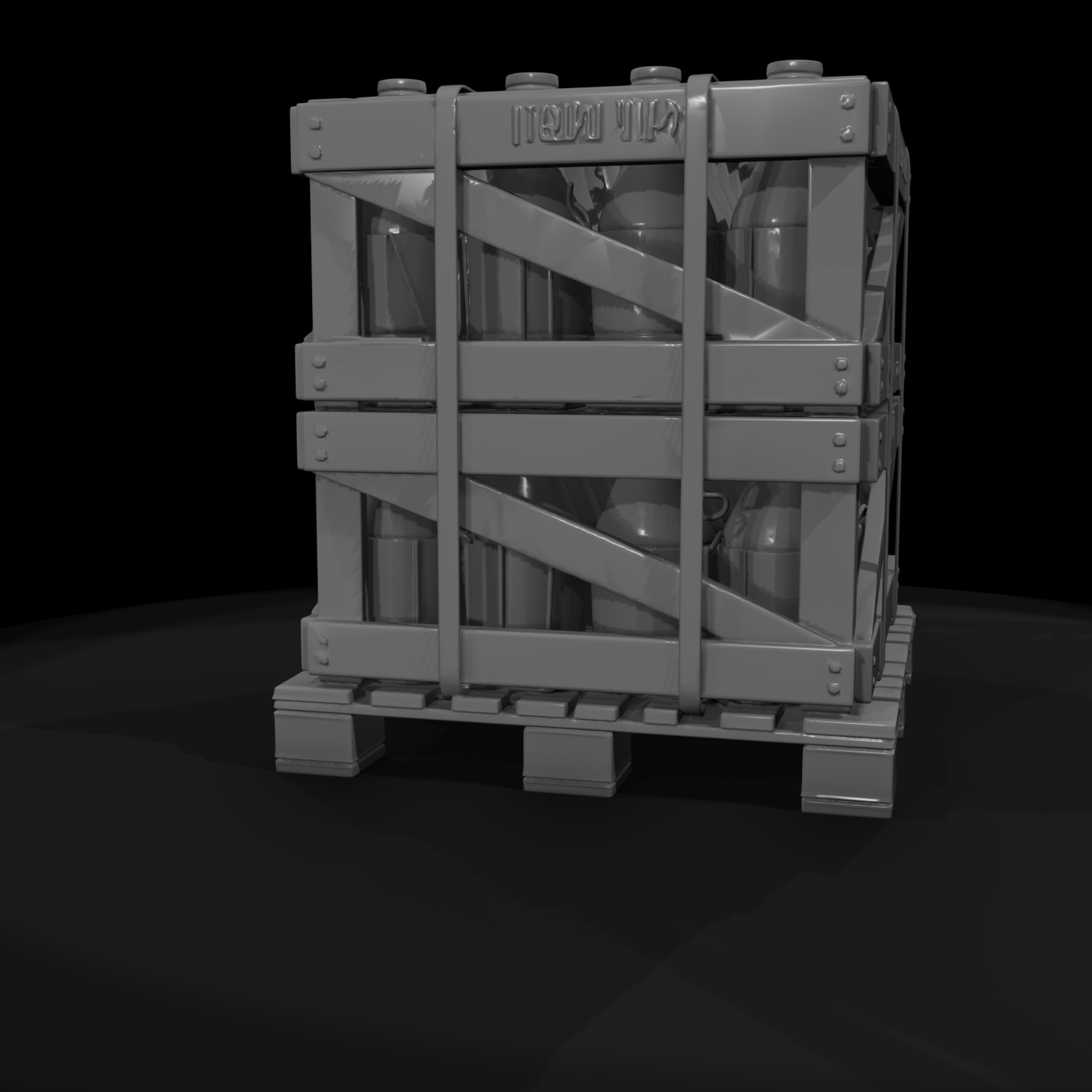 Palletized Wooden Crate of Bottles — Pallet ( Compatible)
