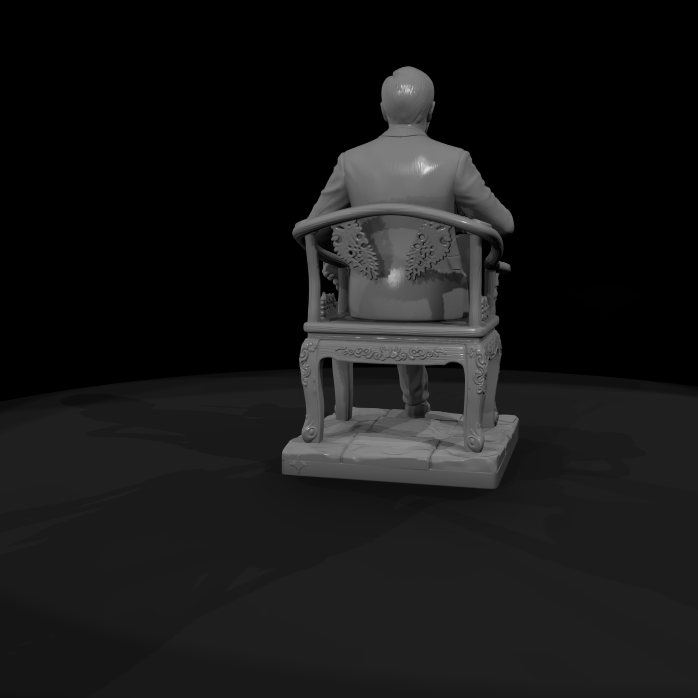 Crime Syndicate Boss on His Throne