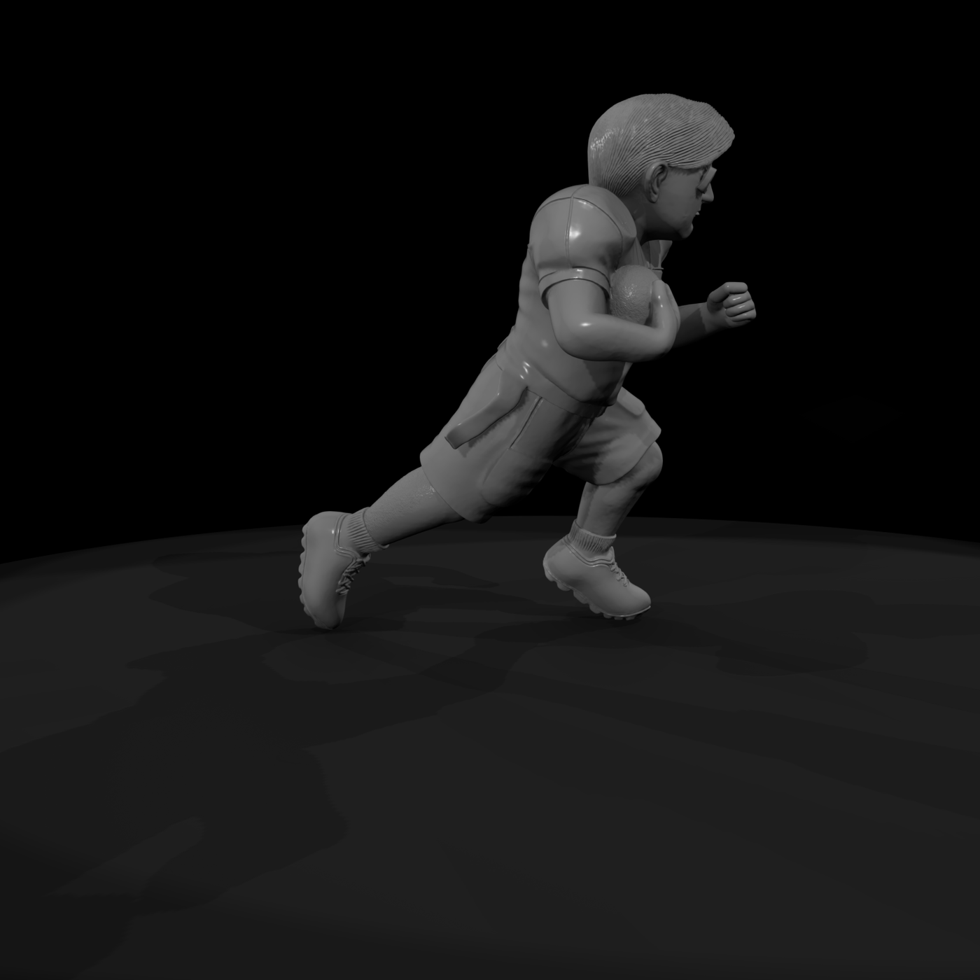 Stylized Cartoon Flag Football Player